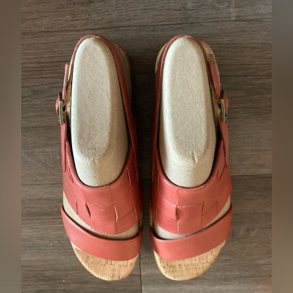 Korks-ease Freya Platform Sandals Dusty Red Leather New with box - Picture 8 of 9